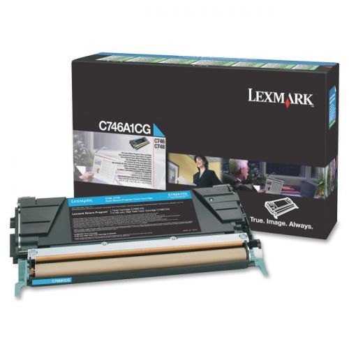 Lexmark Cyan Return Program Toner Cartridge C746A1CG