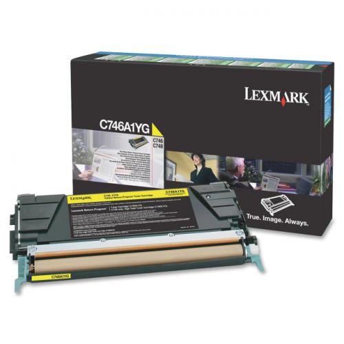 Lexmark Yellow Return Program Toner Cartridge C746A1YG