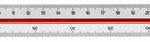 Linex 31 Triangular Scale 30cm 6 Scales PS Matt White 100413044