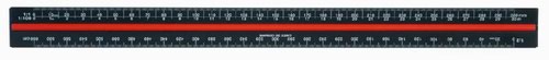Linex 382 Triangular Scale Aluminium 30cm 11 Scales Black 100411026