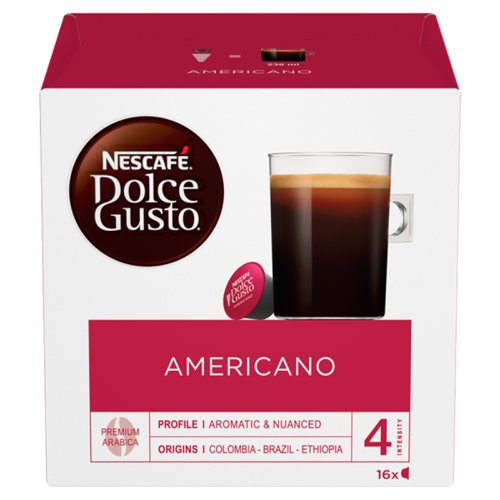 Nescafe Dolce Gusto Americano Coffee 16 Capsules - Pack 3