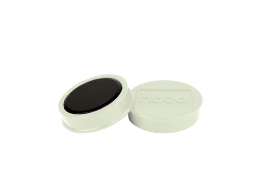 Nobo Whiteboard Magnets 38mm White Pack 10 1915315