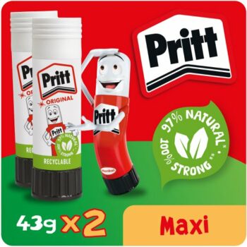 Pritt Original Glue Sticks Maxi 43g - Pack 2 2741552