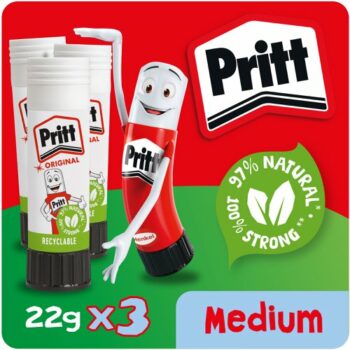 Pritt Original Glue Sticks Medium 22g - Pack 3 2760891