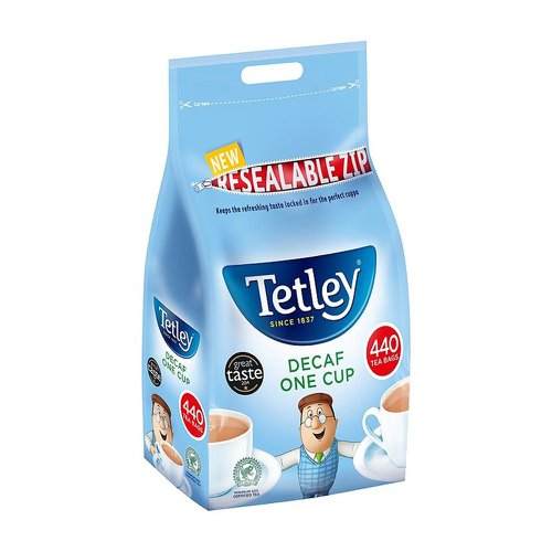 Tetley One Cup Decaffeinated Tea Bags - Pack 440