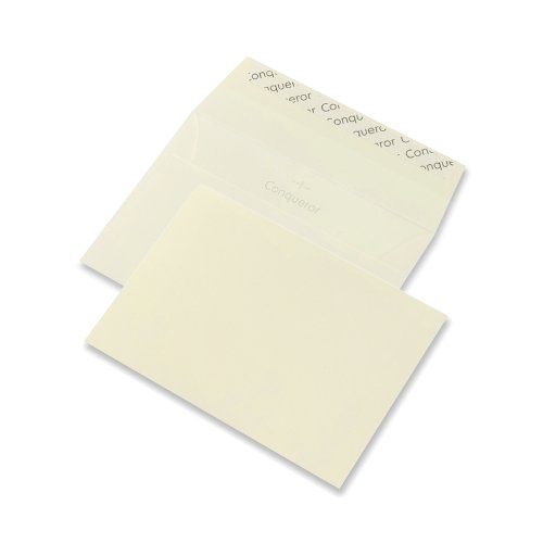 Conqueror Wove Wallet C6 Cream Envelopes Superseal 120gsm Box 500 - Fusion Office UK