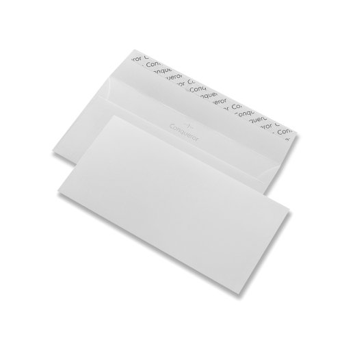 Conqueror Wove Wallet DL Brilliant White Envelopes Superseal 120gsm Box 500 - Fusion Office UK