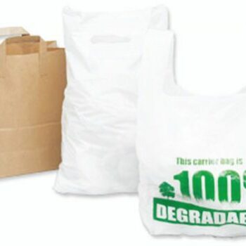 Carrier Bags White 15x18x3 375x450x75mm 30 Microns Box 500
