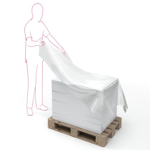 Centre Fold Sheets Pallet Covers 900/1800mmx320m Perforated Every 1800mm 40mic Roll