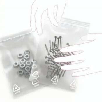 Grip Seal Bags Plain GL07 5.5x5.5 140x140mm Lightweight 40 Microns Box 1000
