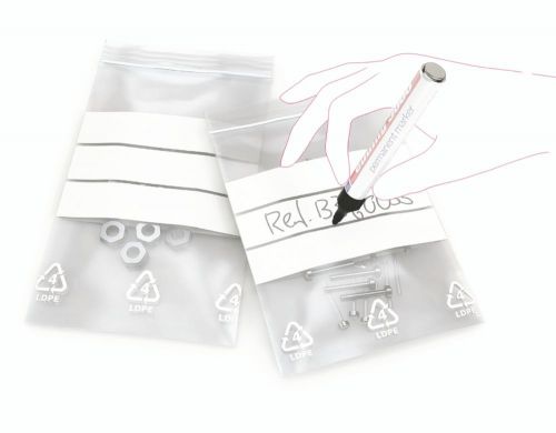 Grip Seal Bags Write On Panel GA128 5x705 125x190mm Lightweight 40 Microns Box 1000