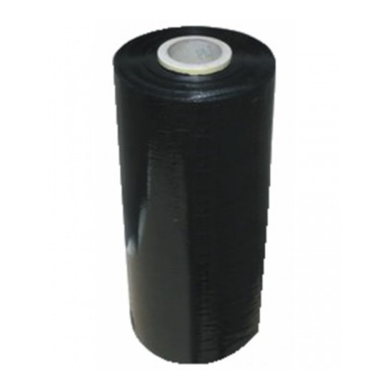 Hand Stretchfilm Blown Black Wrap 500mmx250m Medium Duty Standard Core Box 6 Rolls