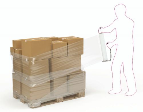 Hand Stretchfilm Cast Clear Wrap 400mmx300m 22mic Extended Core Box 6 Rolls Fusion Office