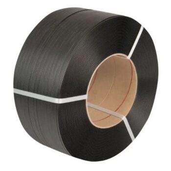 Machine Strapping Reel Polypropylene Black 12x0.55mm 3000m 190mm Core (Res:145kg)