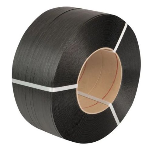Machine Strapping Reel Polypropylene Black 12x0.55mm 3000m 190mm Core (Res:145kg)