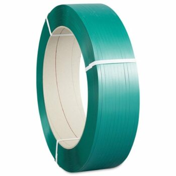Polyester Strapping Band Green 15mm 2000m 76mm Core Reel (Res:401kg)