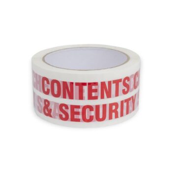 Polyprop Printed CONTENTS CHECKED AND SECURITY SEALED Tapes 48mmx66m Box 36 Rolls