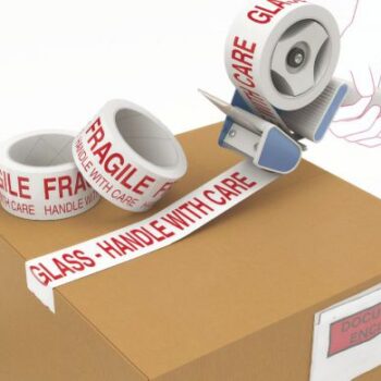 Polyprop Printed FRAGILE Tapes 48mmx66m Acrylic Low Noise Box 36 Rolls