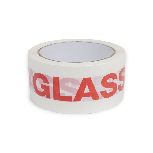 Polyprop Printed GLASS HANDLE WITH CARE Tapes 48mmx66m Box 36 Rolls