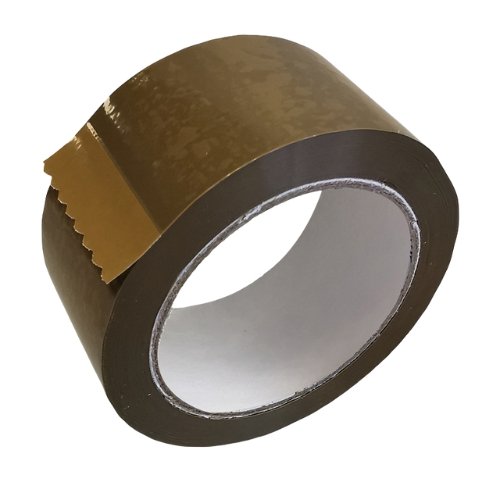 Polypropylene Solvent Low-Noise Tapes Buff Brown 48mmx66m 32mic Box 36 Rolls