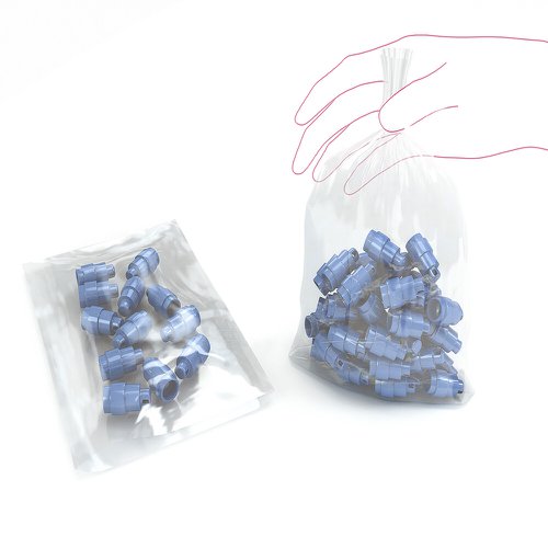 Polythene Clear Flat Bags 18x24 450x600mm Lightweight 25 Microns Box 500