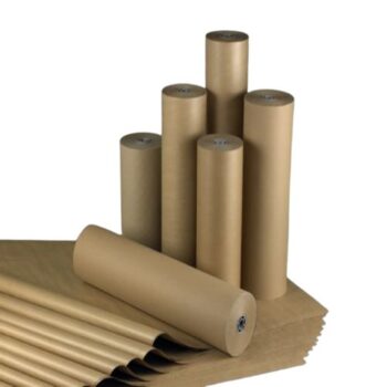Pure Ribbed Kraft Paper Roll 70gsm 900mmx300m Each Reel