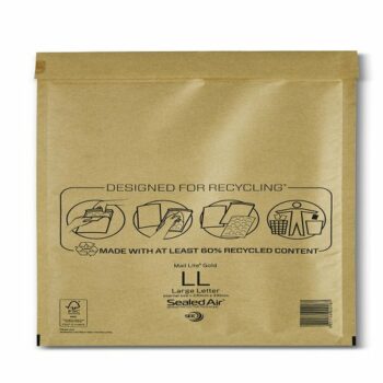 Sealed Air Mail Lite Bubble Envelopes LL Gold Int 230x330mm Box 50