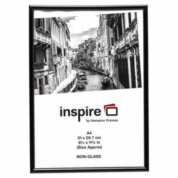 Backloading Certificate Frame A4 Black A4MARBLK-NG