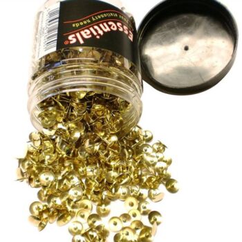 Drawing Pins 9.5mm Brass Tub - Pack 1200