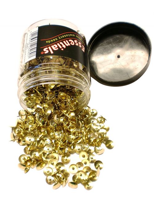 Drawing Pins 9.5mm Brass Tub - Pack 1200