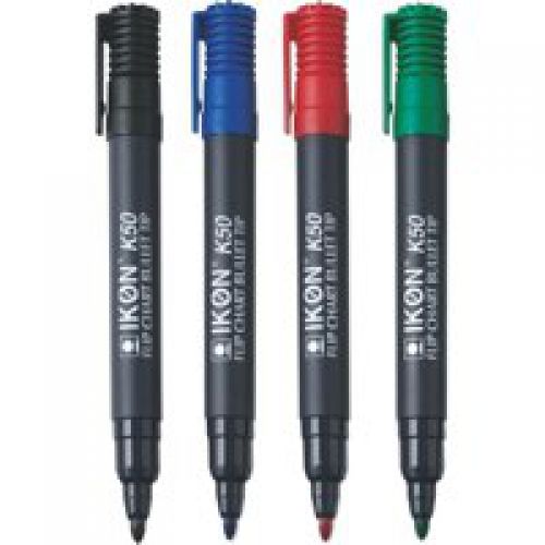 Flipchart Markers Assorted - Wallet 4