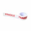 Fragile Tape 50mm x 66m Red on White - Pack 6