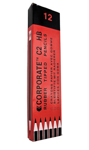 Rubber Tipped Pencils HB - Pack 12