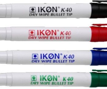 Drywipe Whiteboard Markers Assorted Bullet Tip - Pack 4