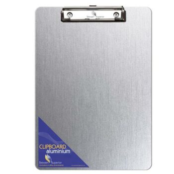 Discover the Fusion Clipboard in a sleek steel design featuring a stylish grey enamel finish perfect for professional use and organisation. This foolscap clipboard combines durability with a modern aesthetic making it an essential accessory for any office or classroom.