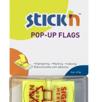 Enhance your organisation with our Index Flags Sign Here Pop Up measuring 25x45mm and featuring 50 tabs. Perfect for highlighting important documents these vibrant flags ensure your messages stand out.