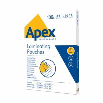 Laminating Pouches A3 Lightweight 150 Micron Gloss - Pack 100