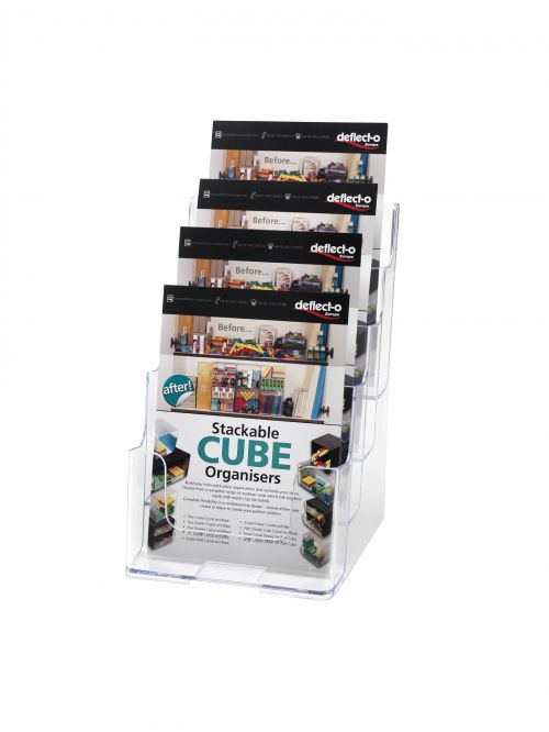Literature Holders Slanted 4xA5 Clear