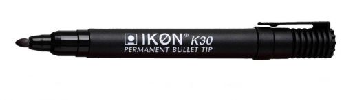 Permanent Markers Black Bullet Tip - Pack 10