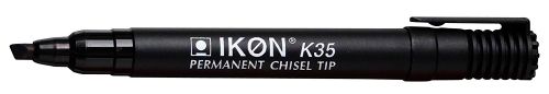 Permanent Markers Black Chisel Tip - Pack 10