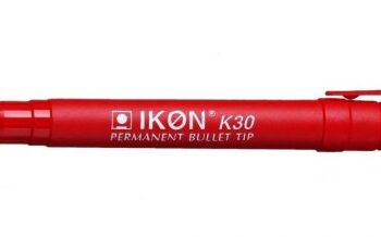 Permanent Markers Red Bullet Tip - Pack 10