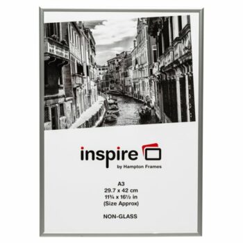 Photo Frame Clip In Aluminium with Clear Perspex Front A3