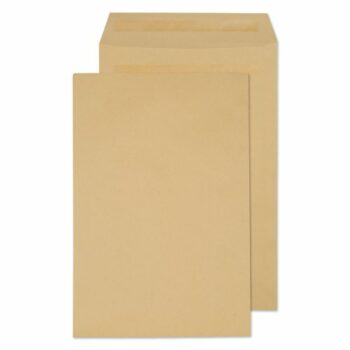 Pocket Envelopes 381x254mm Manilla Self Seal 90gsm - Pack 250