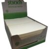 Eco-friendly recycled sticky notes in vibrant yellow measuring 3x5 inches perfect for jotting down reminders and notes. Each pack contains 12 pads with 100 sheets each ideal for sustainable office supplies.