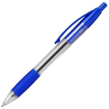 Rubber Grip Pens Blue Retractable - Pack 10