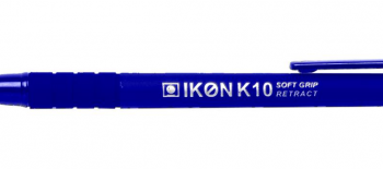 Soft Grip Pens Blue Retractable - Pack 12