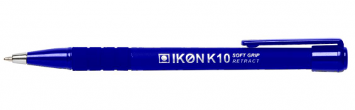 Soft Grip Pens Blue Retractable - Pack 12