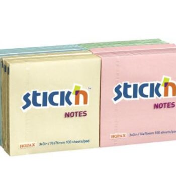 Sticky Notes 3x3 Pastel 100 Sheets - Pack 12