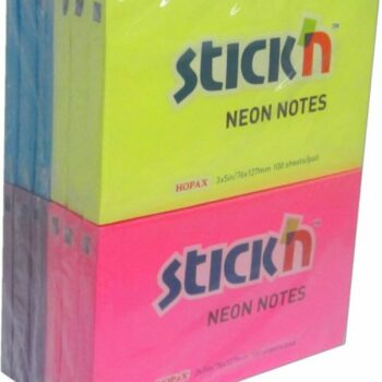 Sticky Notes 3x5 Neon 100 Sheets - Pack 12