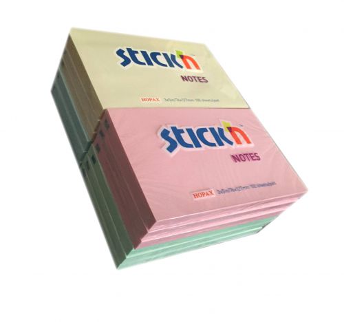 Sticky Notes 3x5 Pastel 100 Sheets - Pack 12